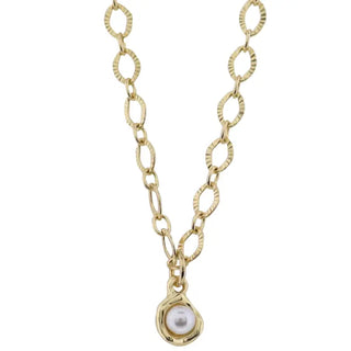 Gold Serenity Pearl Necklace