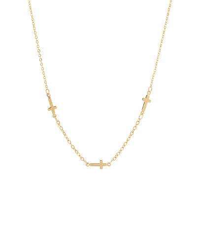 Sideways Cross Necklace