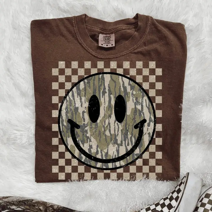 Camo Smiley Tee