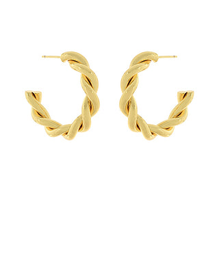 Twisted Dipped Hoop-Gold