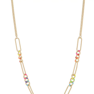 Classic Colored Curb Necklace
