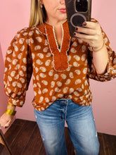 Load image into Gallery viewer, Fall Paisley Top
