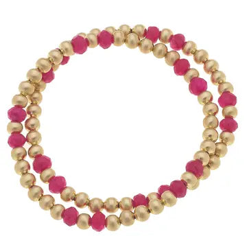 Hallie Gem Stack-Fuchsia