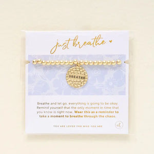 Sentiment Bracelet-Gold Breathe