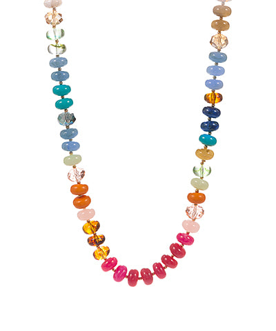 Rondelle Bead Necklace-Multi