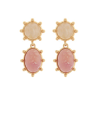 Dotted Double Link Earring