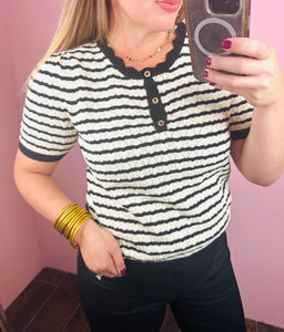 Cropped Crinkle Sweater