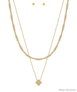 Layered Clover Choker Necklace