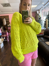 Load image into Gallery viewer, Lemon Lime Lightweight Sweater
