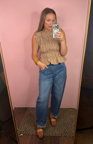 S'mores Smocked Top