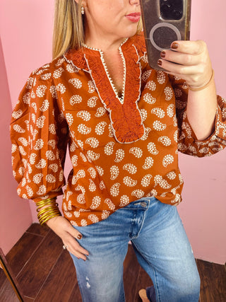 Fall Paisley Top