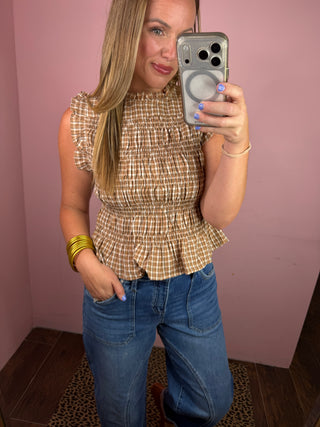 S'mores Smocked Top