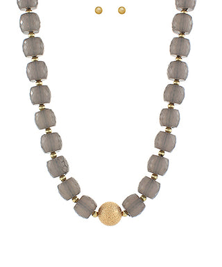 Goldie Necklace-Gray