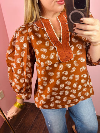 Fall Paisley Top
