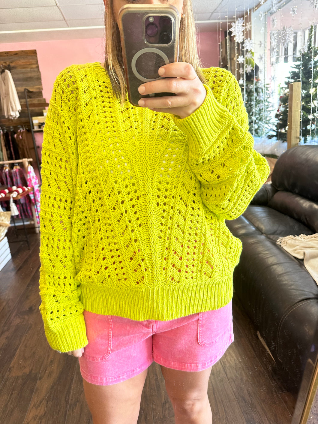 Lemon Lime Lightweight Sweater