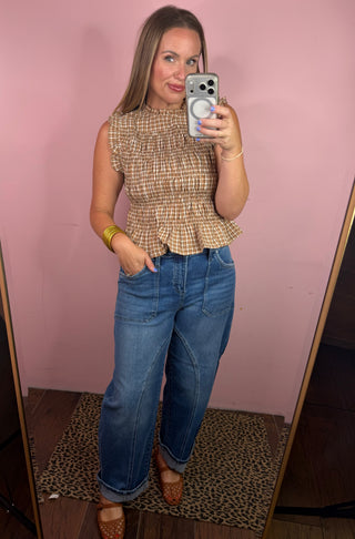S'mores Smocked Top