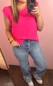 LA Hot Pink Top