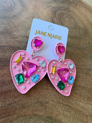 Party Pink Heart Earring