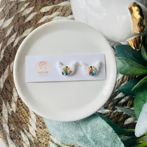 Floral Chicken Earring