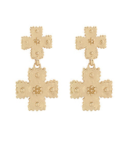 Textured Cross Dangle