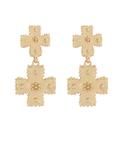 Textured Cross Dangle