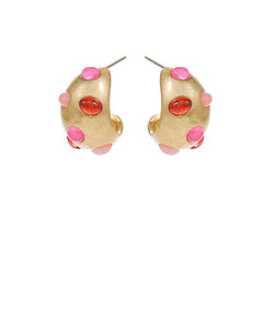 Dots Hoop-Pink