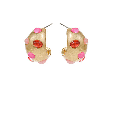 Dots Hoop-Pink