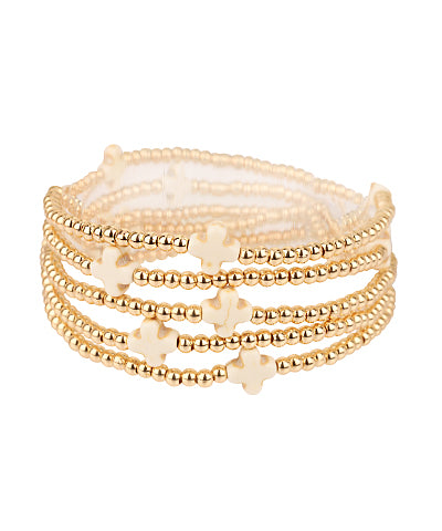 Multi White Cross Stack