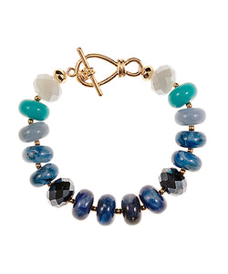 Rondelle Bracelet-Blue Multi