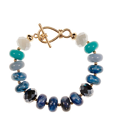 Rondelle Bracelet-Blue Multi