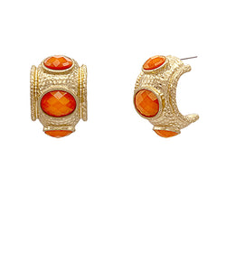 Bold Antique Hoop-Orange