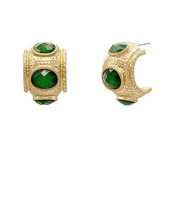 Bold Antique Hoop-Green