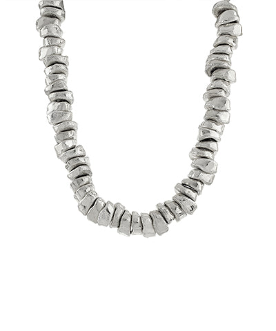 Silver Chunk Statement Necklace