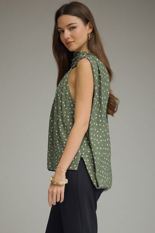 Draped & Dotted Top