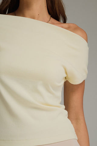 Side Lines Top-Ivory