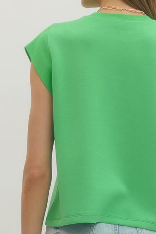 Classic Cap Sleeve Tee-Green