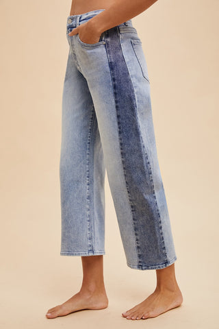 Two Tone Barrel Jean