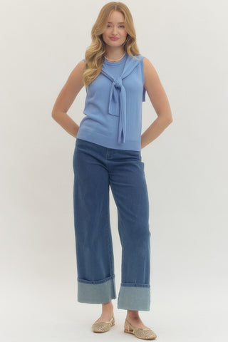 Classy Closet Staple Top-Blue