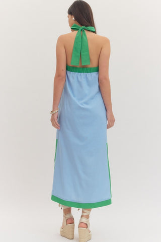 Contrast Cross Halter Midi