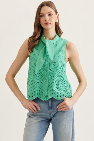 Eyelet Envy Top