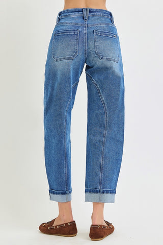 21634 Curved Seam Barrel Jean