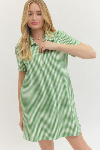 Green Gingham Dress