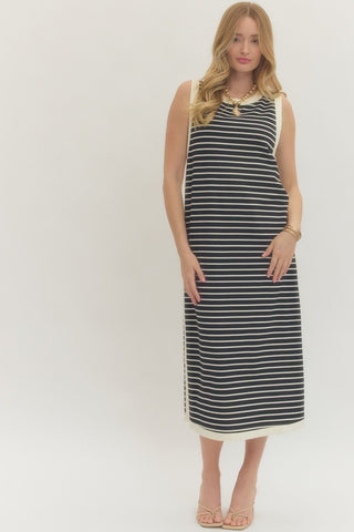 Stripe Side Line Midi