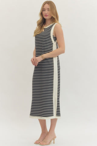 Stripe Side Line Midi