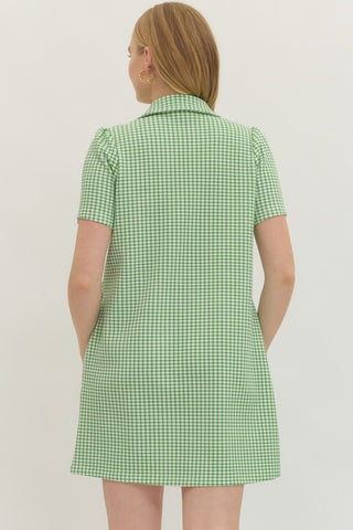 Green Gingham Dress