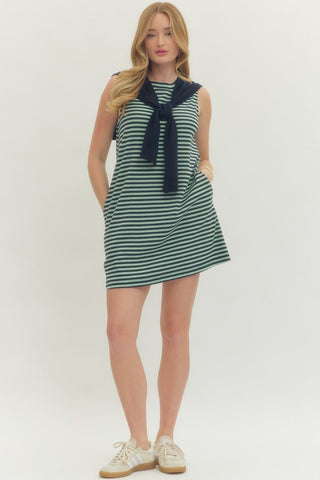 Classy Closet Staple Dress-Navy Stripe