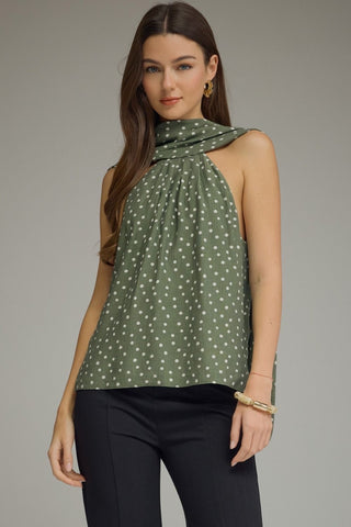 Draped & Dotted Top