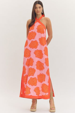 Coastal Crazy Halter Dress