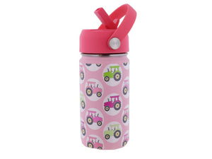 Pink Tractor Water Bottle