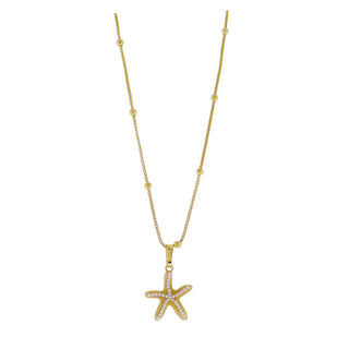 Golden Sea Starfish Necklace